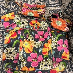 Floral Multi-Color Women's Bag Set
